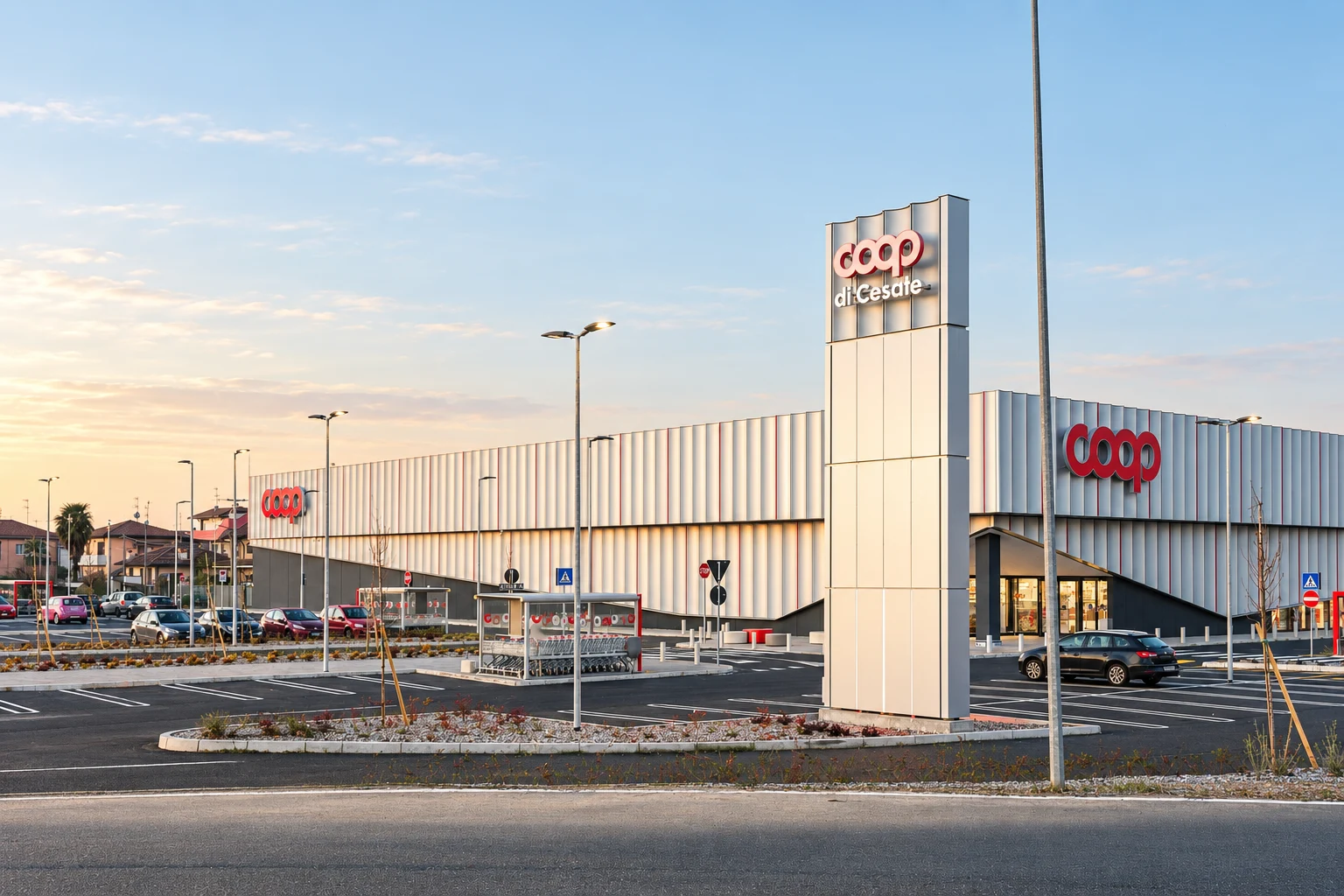 Coop Cesate · Vista d'insieme del supermercato · rielaborazione illustrativa