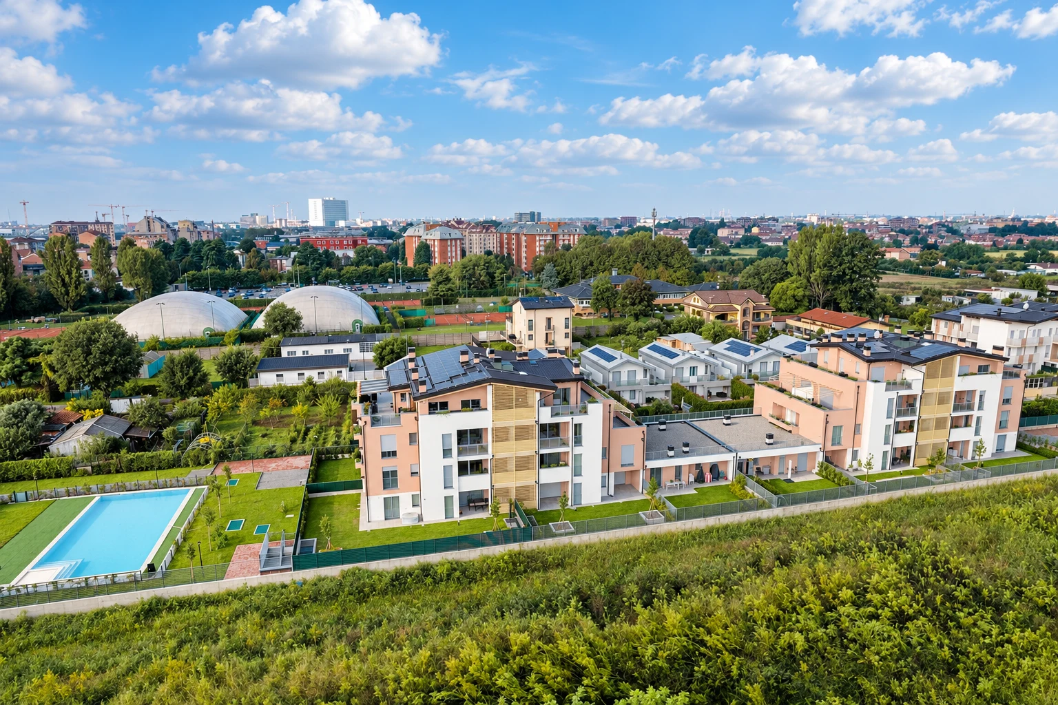 Residenze di Novate Milanese · rielaborazione illustrativa del contesto