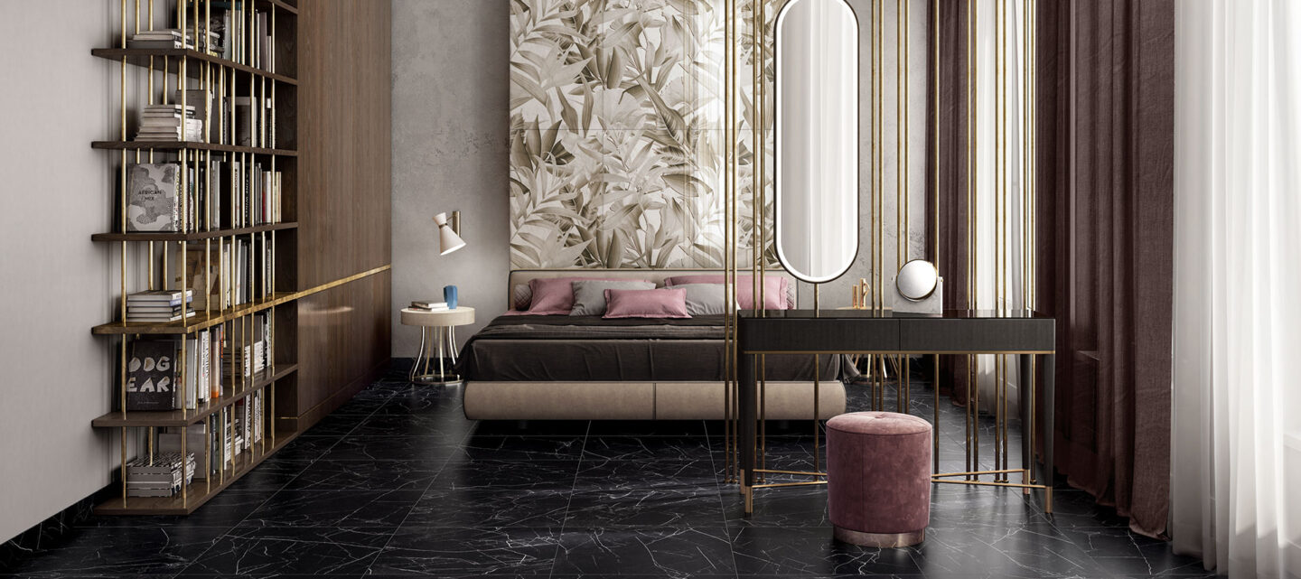 Ambiente con superficie effetto pietra